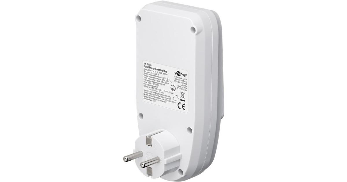 goobayDigitale energiekostenmeter Pro meetapparaat  (Wit)
