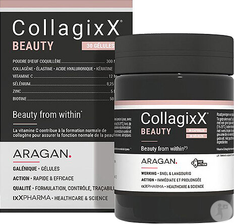 ixX Pharma CollagixX Beauty Peau Ongles Ovoderm Collagène Acide Hyaluronique & Vitamine C 30 Gélules