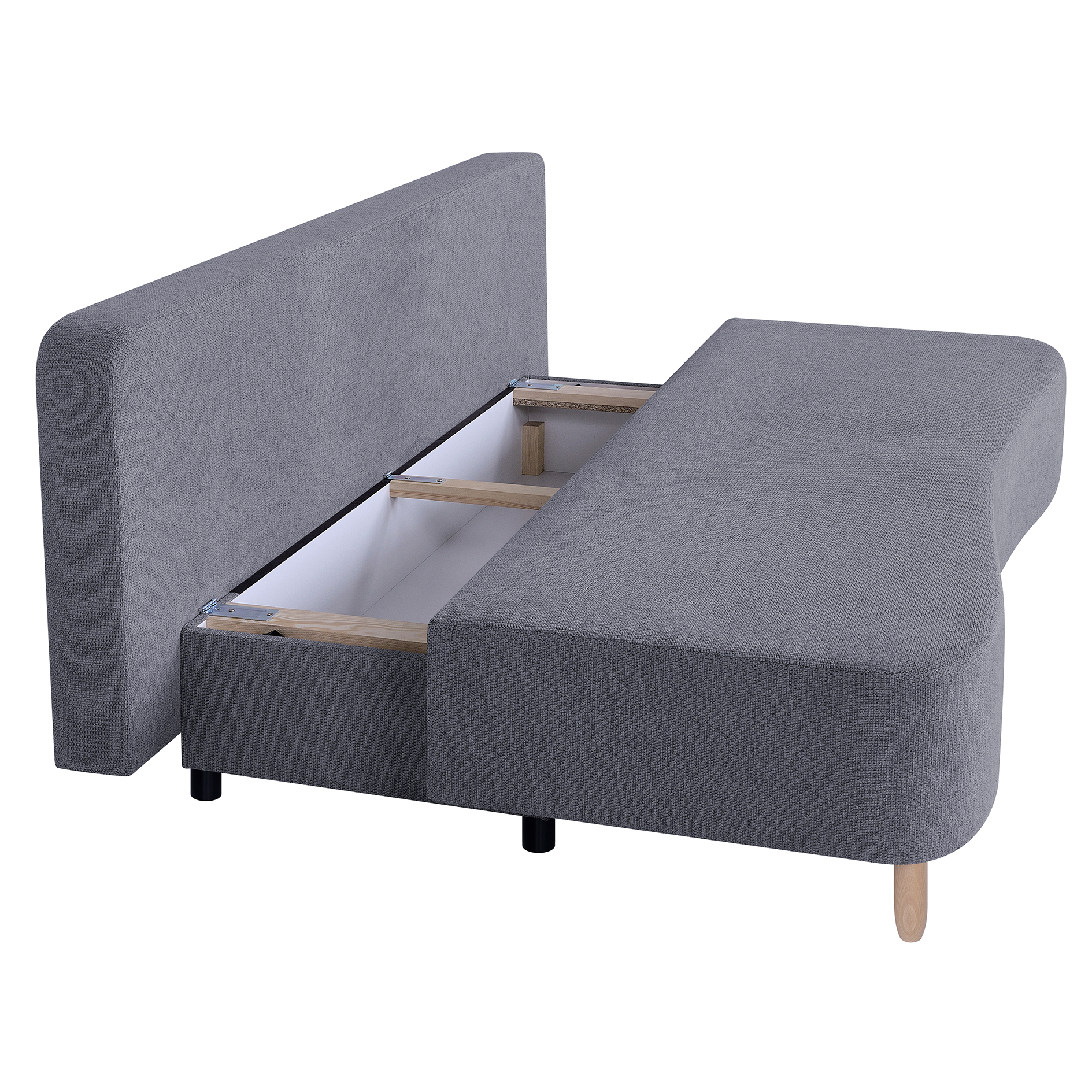 Schlafsofa - mocca - Federkern - Staukasten
