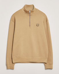 Maison Kitsuné Tonal Fox Head Half Zip Sweatshirt Cardamon