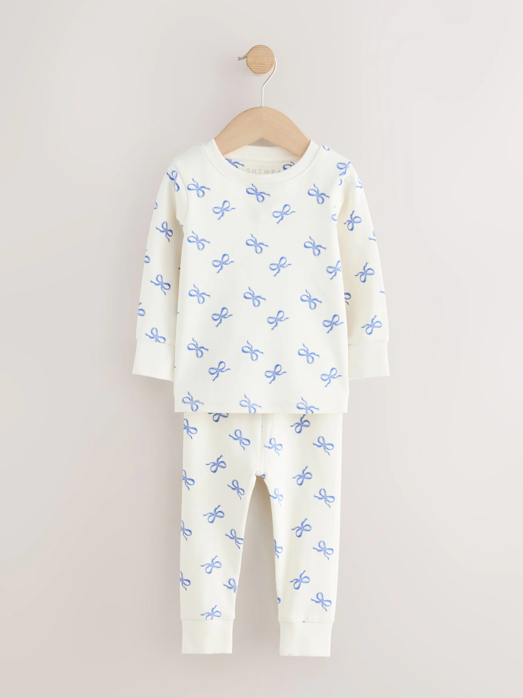 Blue Bows - Verpakking van 3 knusse pyjama's (9 mnd-12 jr)