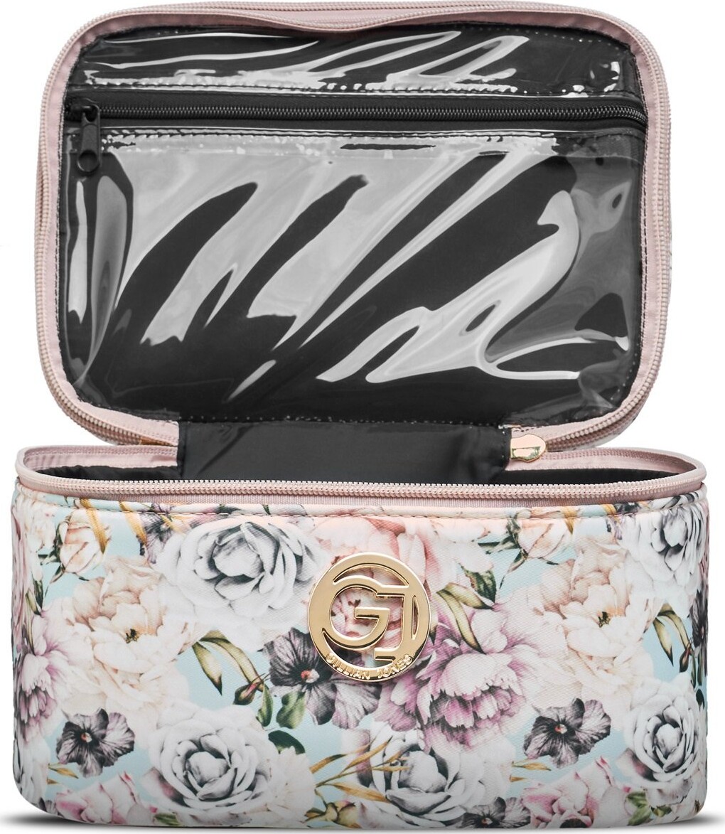 Gillian Jones - Beauty Box Toilettaske - Rosa Med Blomster