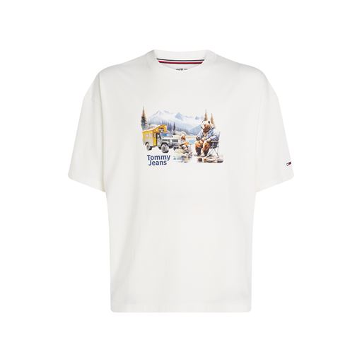 Tommy Jeans Camping Graphic T-shirt, Seedpearl, L