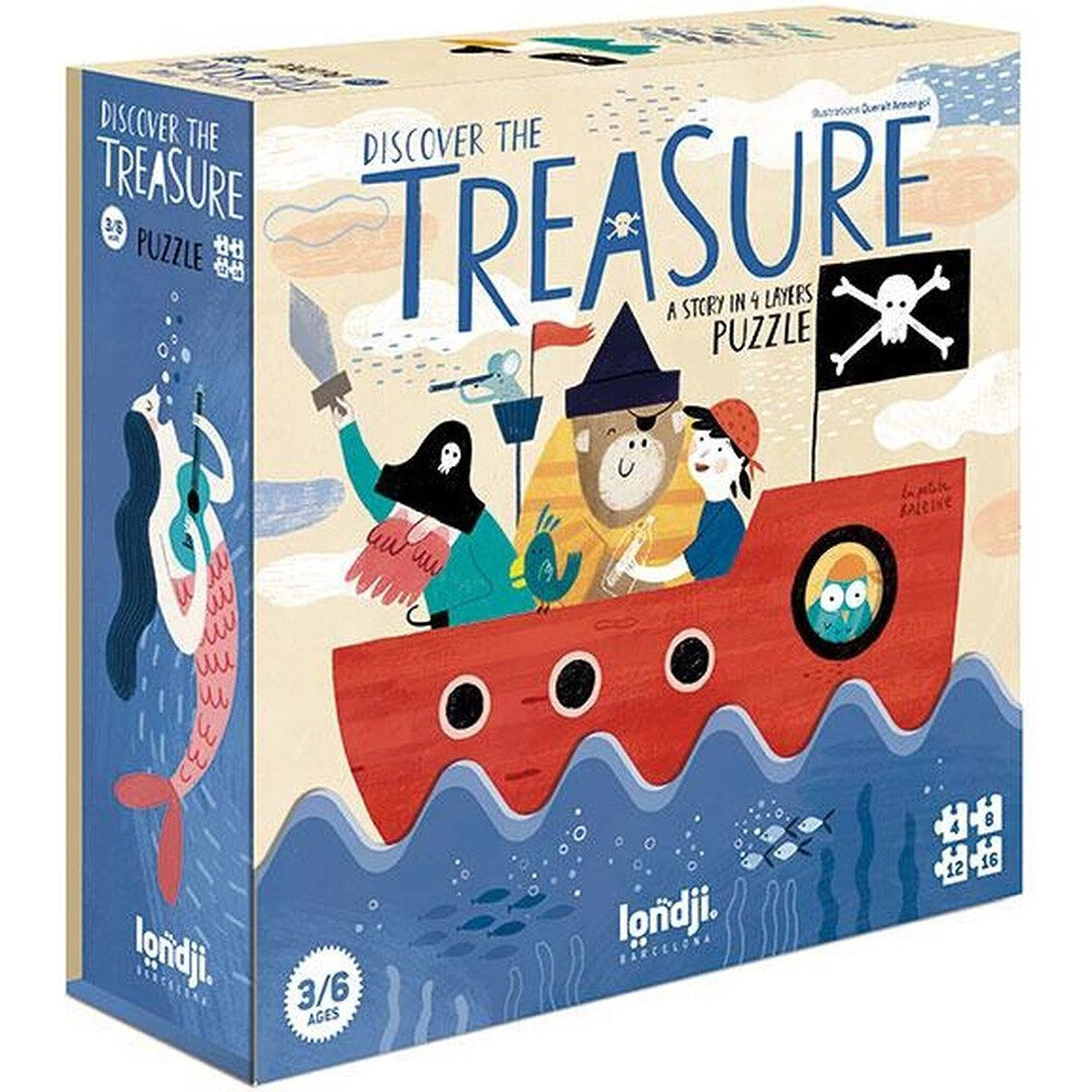 Londji puzzel discover the treasure - 4, 8, 12, 16st