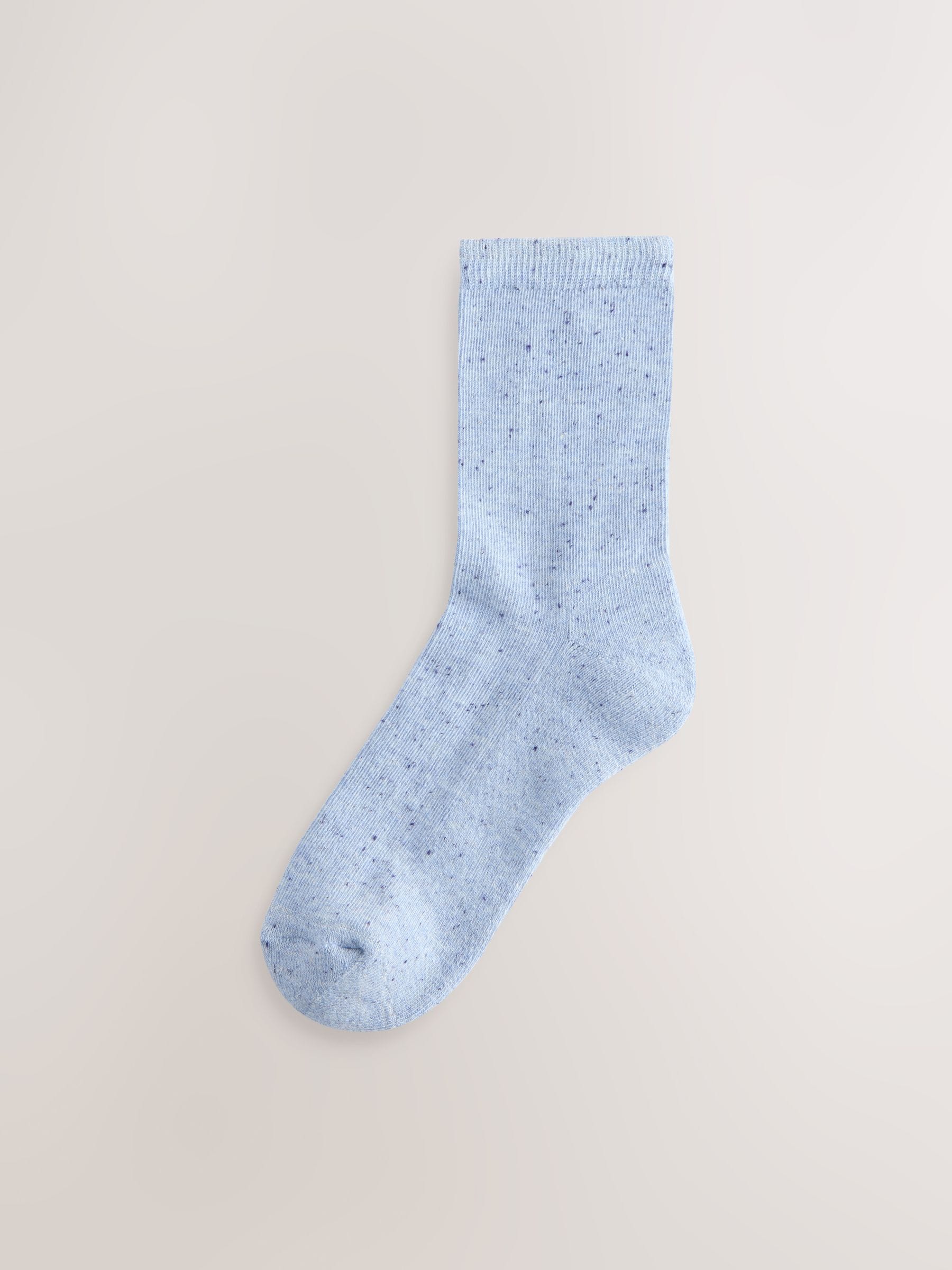 Blauw/grijs - Set van 4 paar sokken met kussenzool