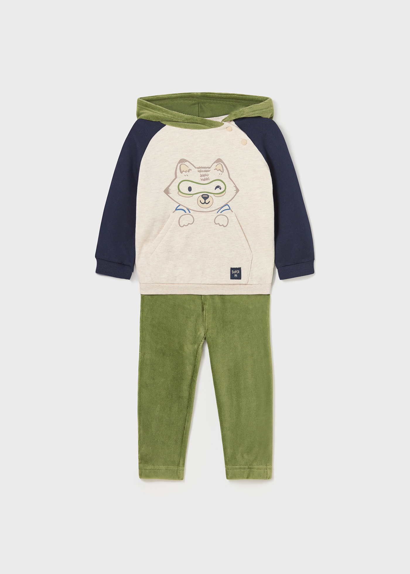 Conjunto de duas peças com calça de veludo cotelê para bebê