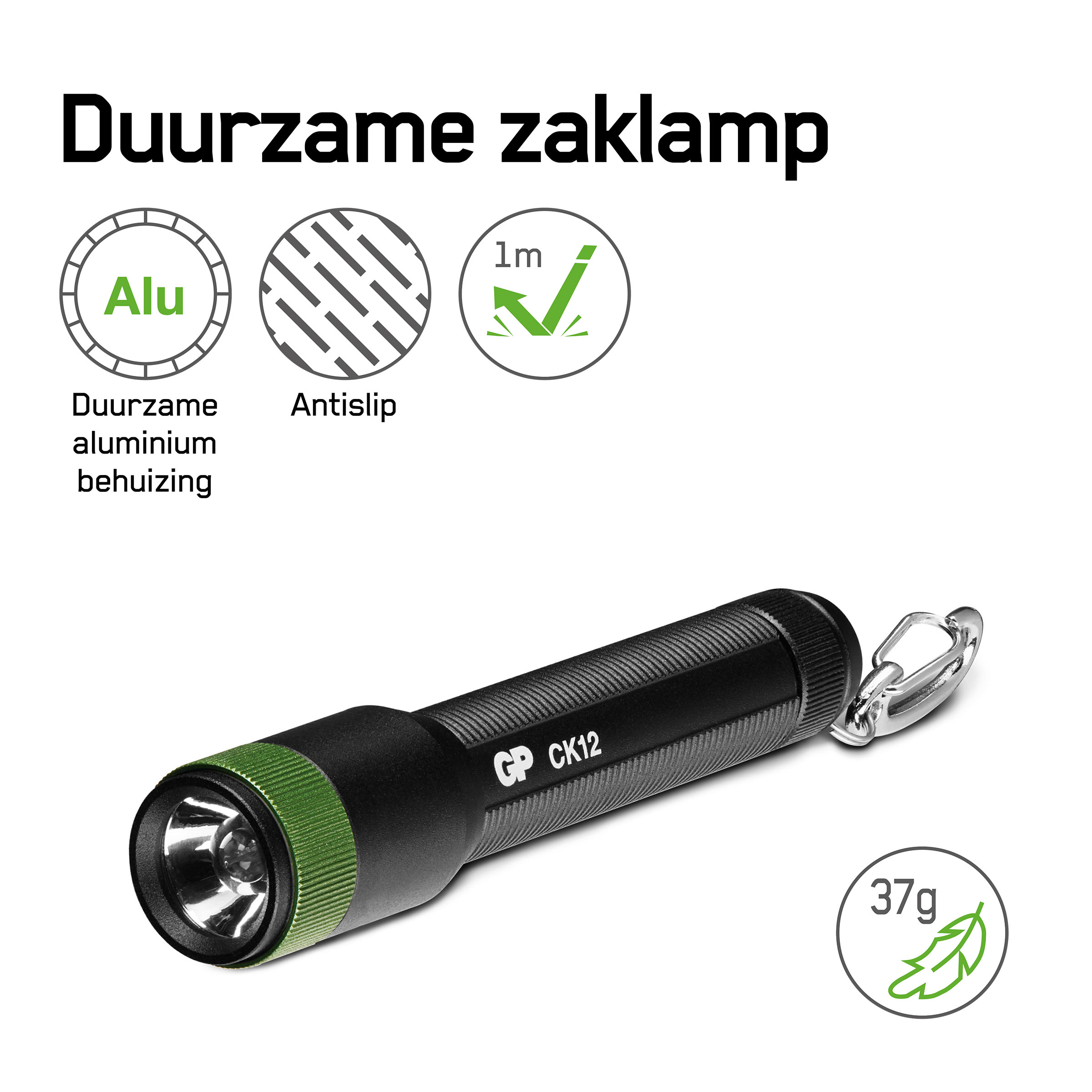 GP CK12 20 lumen zaklamp - Black
