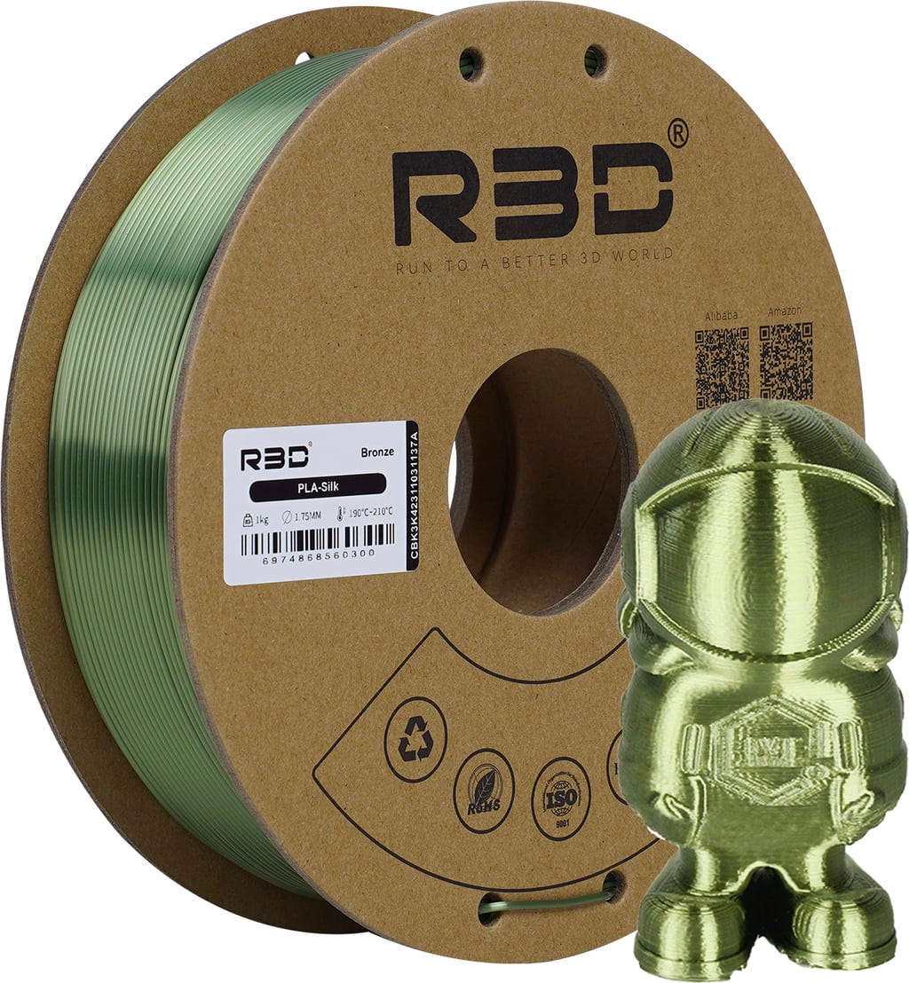 R3D  PLA Silk Bronze, 1.75 mm / 1000 g    PLA-Filament mit Silk-Effekt