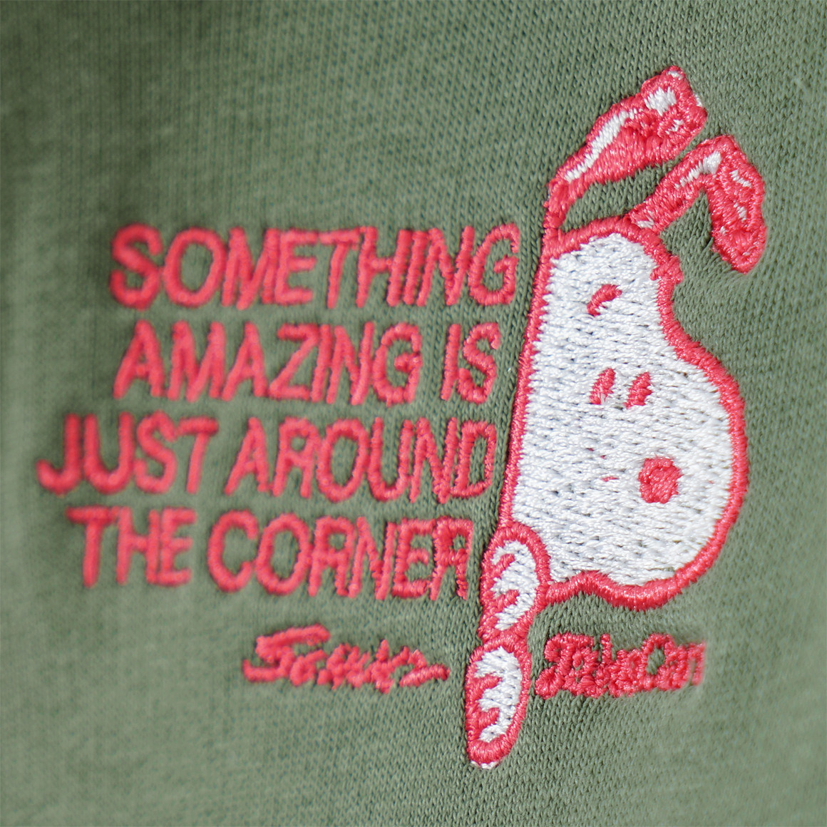 Jonas Nielsen Peanuts Sweatshirt im Troyer-Style dunkelgrün
