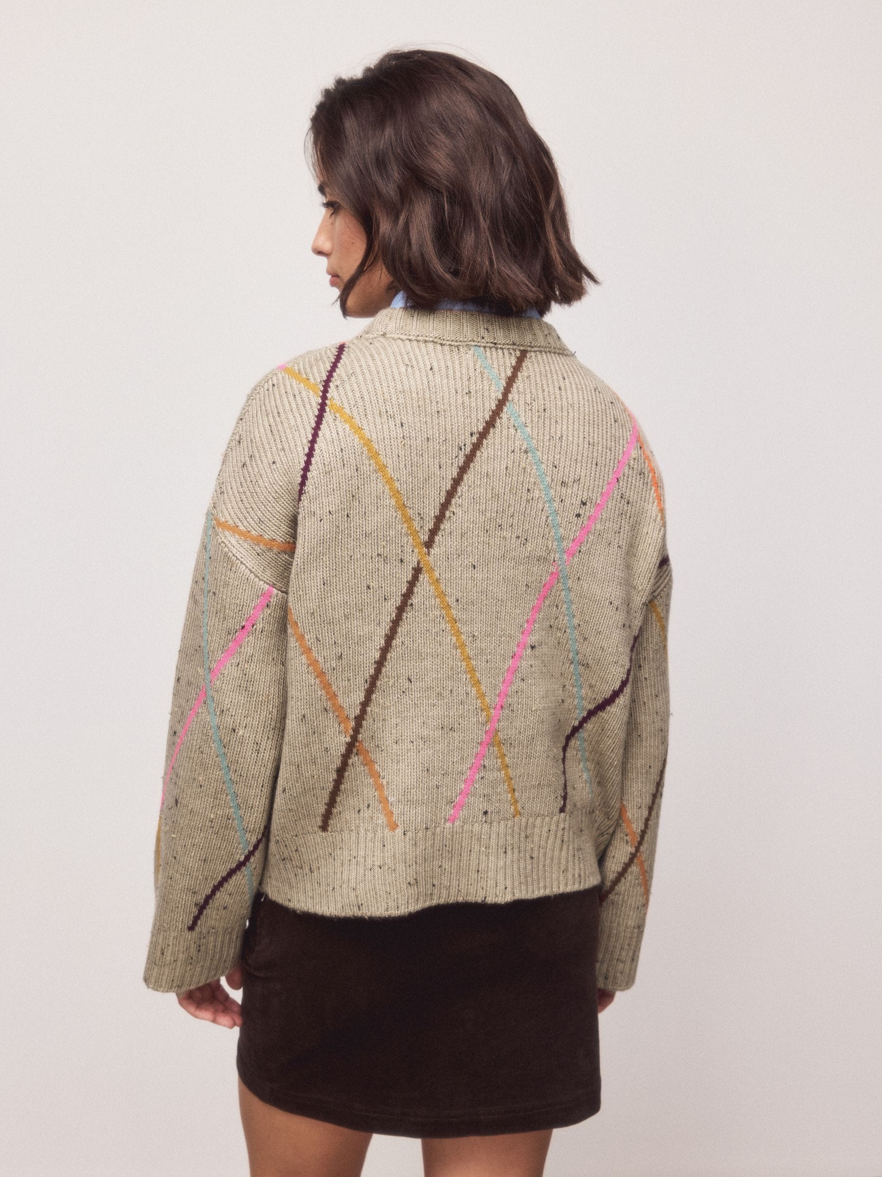 Neutraal - Argyle Check Neppy Jumper