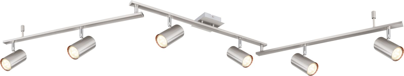 Deckenstrahler - nickel-matt - beweglich - 180 cm