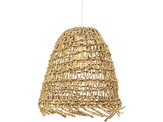 Lampe de plafond en rotin - Lampe suspendue stile Boho Bali - Linei Bois naturel
