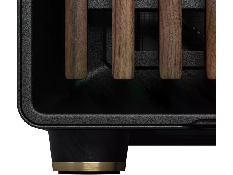 Fractal Design PC-Gehäuse North XL Schwarz Elegantes Gehäuse mit offener Front aus echtem Walnussholz