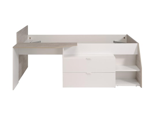 VENTE-UNIQUE - Lit enfant Lit gisele avec bureau et rangements inclus - 90 x 200 cm ...