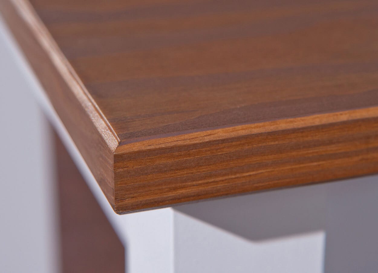 CASAVANTI Esstisch JACOB 1.2 weiß / Sepia-braun Massivholz 160 x 90 cm