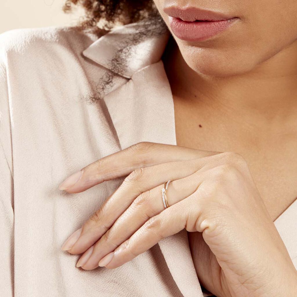 Bague Selene Or Bicolore Diamant