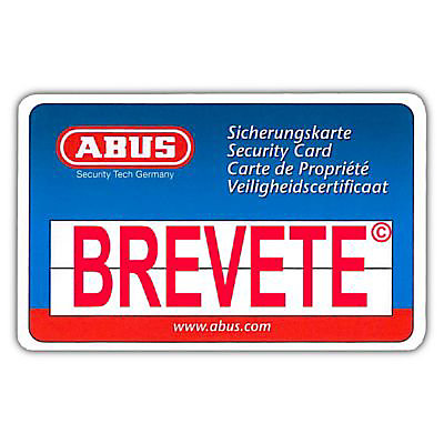 Verrou à bouton clés protégées + plaque Abus ø 23 mm / 45 mm