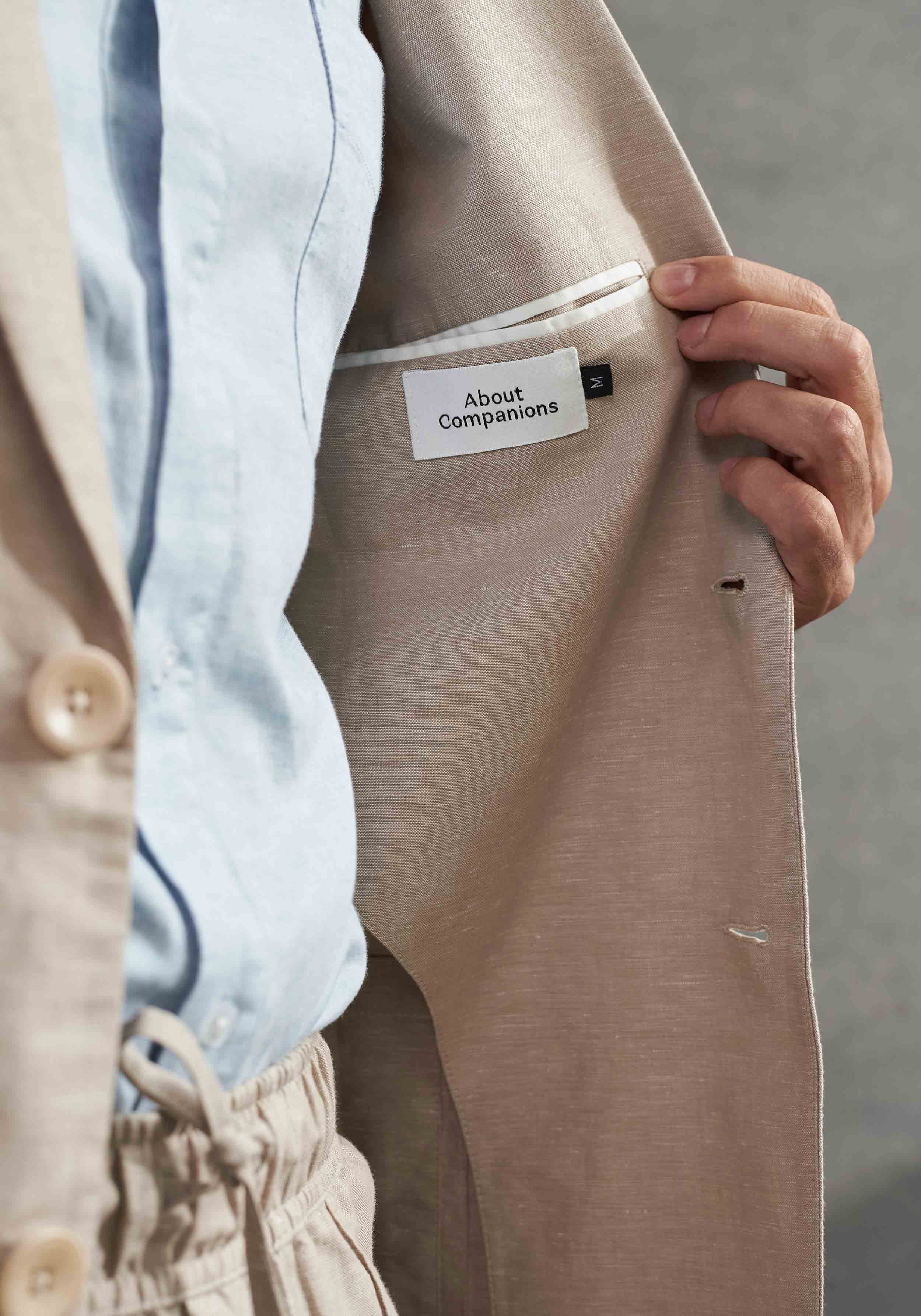 About Companions Leinen-Blazer Enver Linen Sand