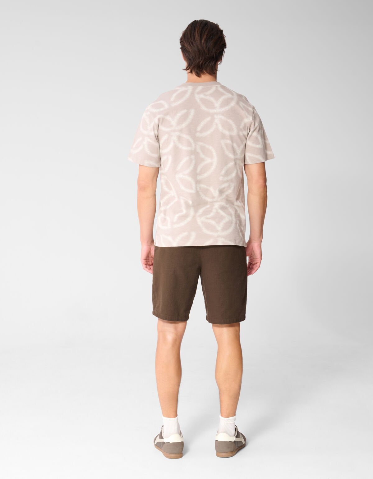 Blurred Logo T-shirt Lichtbruin