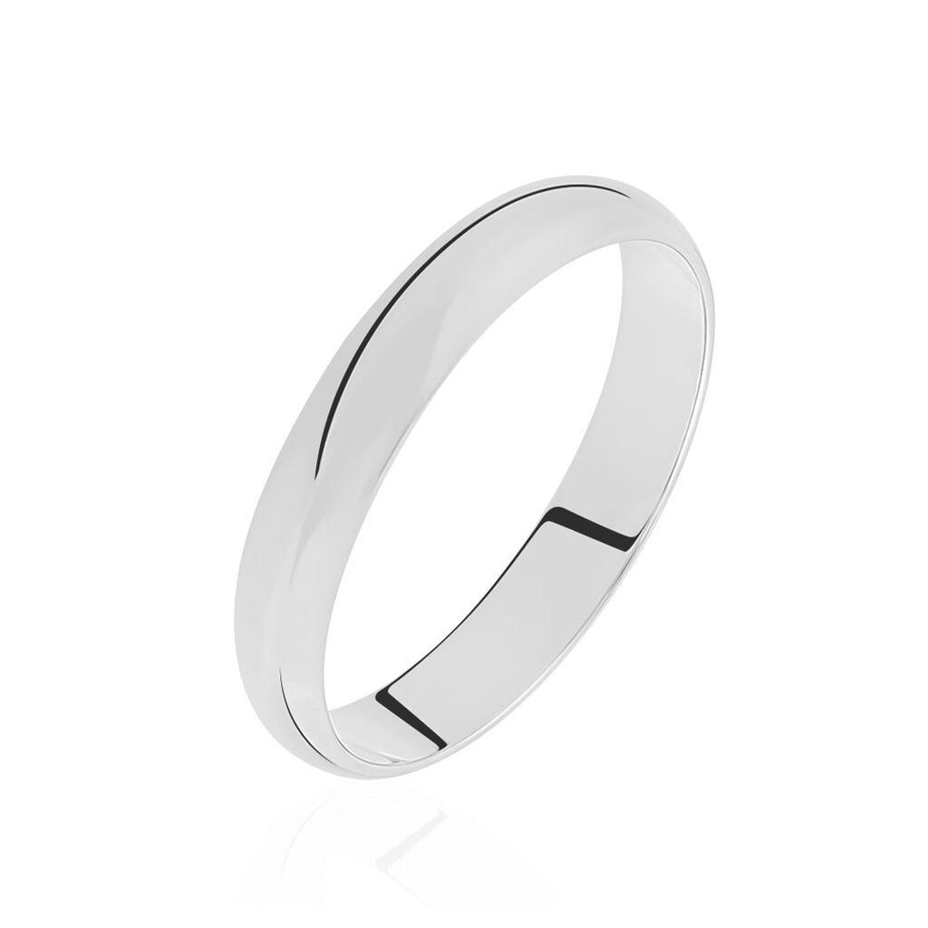 Alliance Aphroditia Demi Jonc Bombé Platine Blanc
