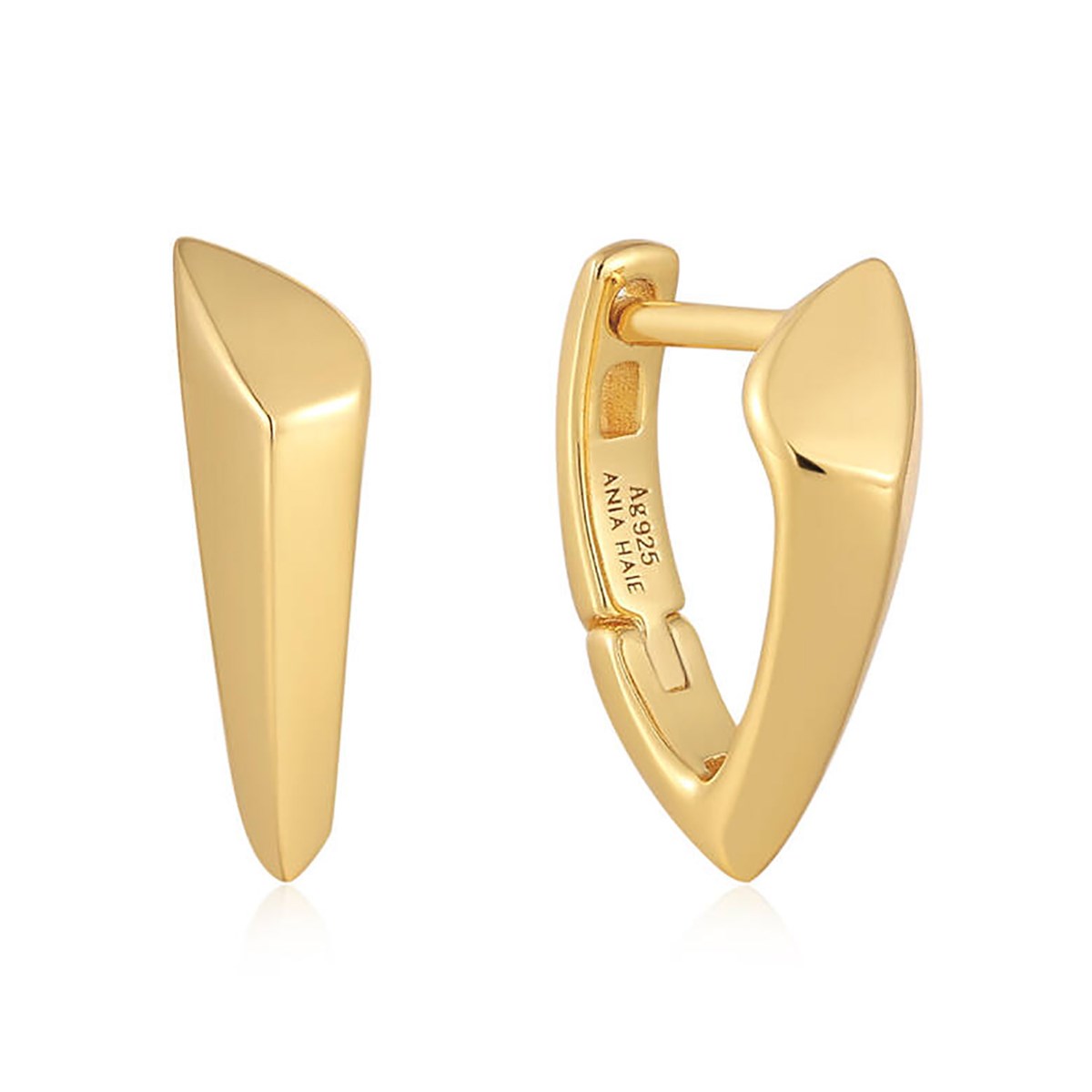 Boucle d'oreilles créoles Ania Haie Tough Love doré