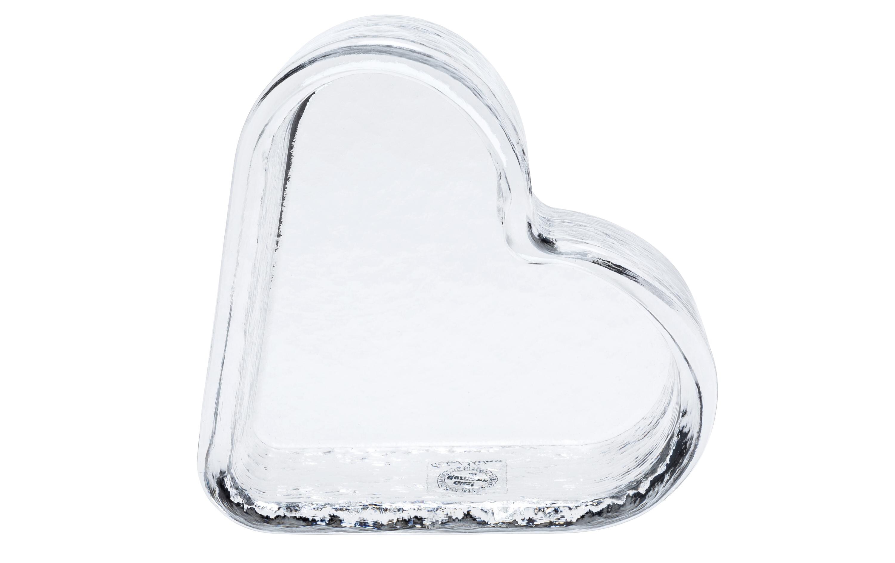 Schale Herz, 10.7 cm, 1 Stück, TransparentGlasschale in Herzform