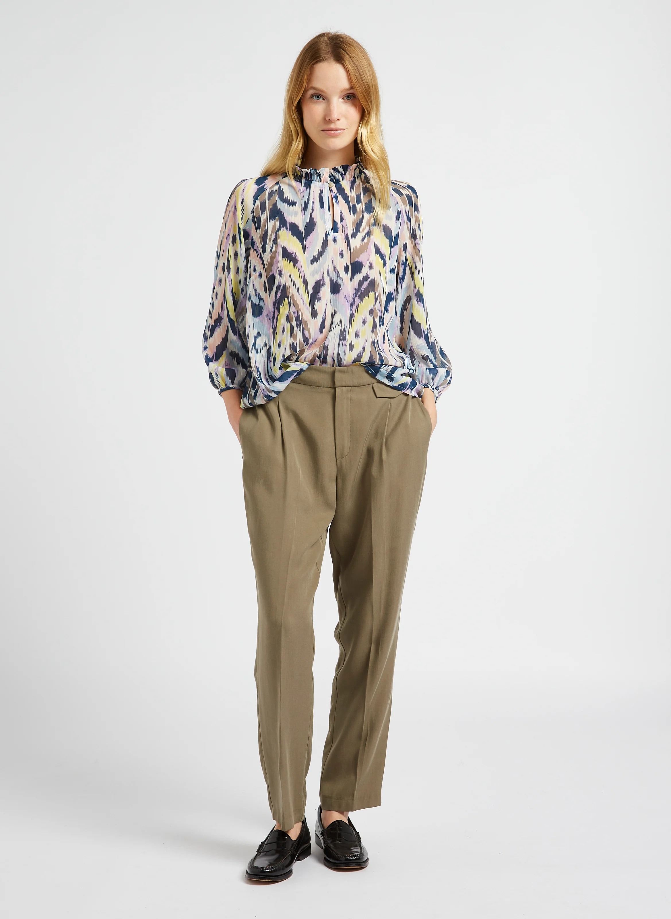PACHA - Pantalon fluide à pinces | Vert