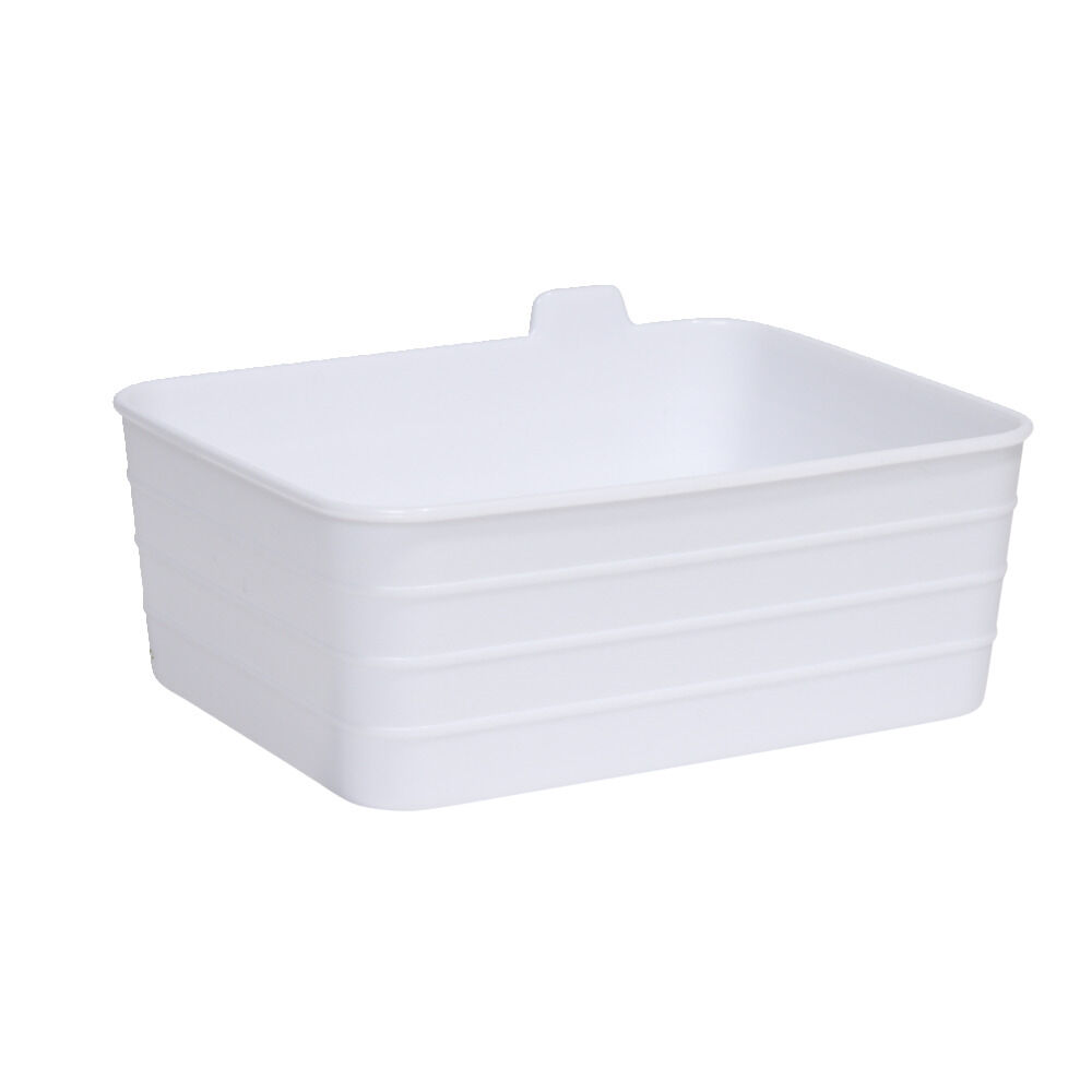 Panière de rangement plastique 16,5x12,5xH7,5cm (3 modèles)