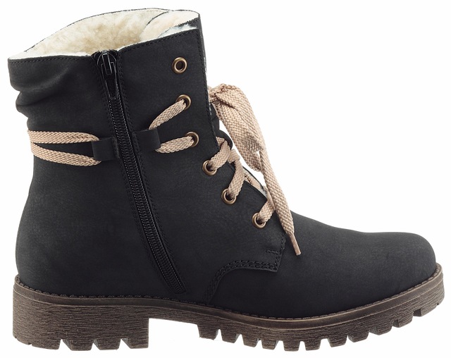 Rieker Winterboots  , Winterboots, Warmfutter, mit schaftumspielender Schnürung