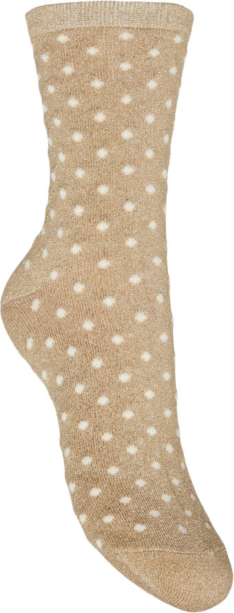 Pieces PCSEBBY GLITTER LONG 1-PACK PATTERN Natural/small dots in birch col