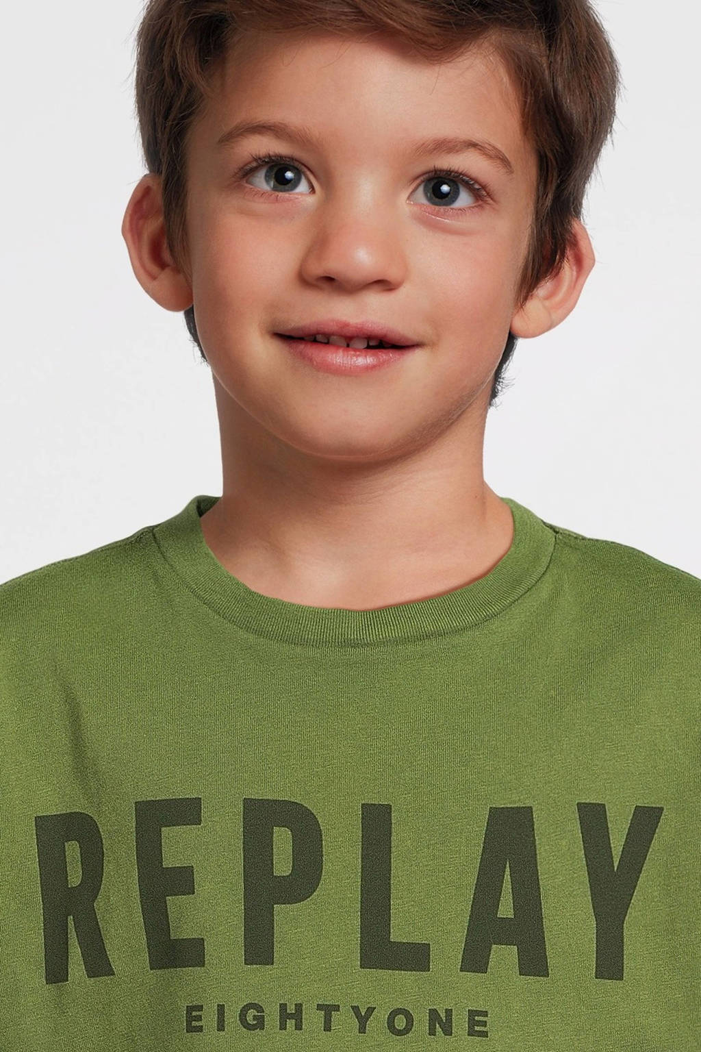 REPLAY T-shirt met tekst