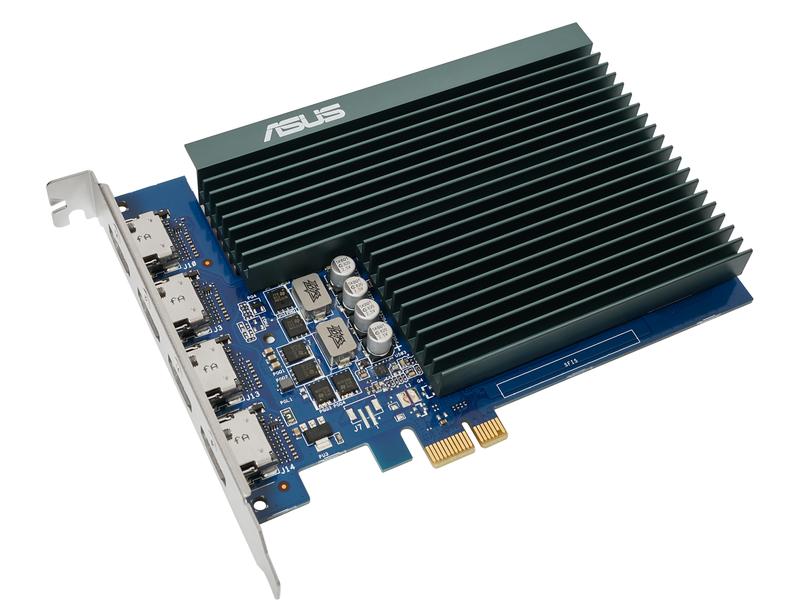 ASUS Grafikkarte GeForce GT 730 4H SL 2 GB Dedizierte Grafiklösung mit vier HDMI-Anschlüssen für Multi-Monitor-Setups