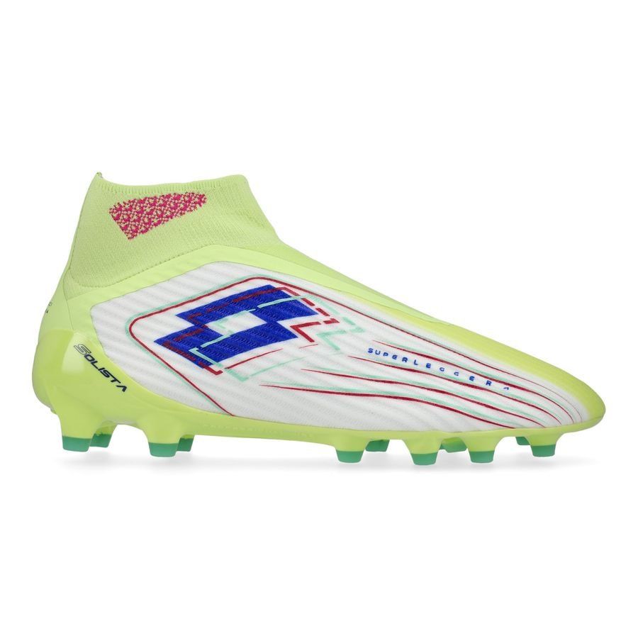 Lotto Solista 100 VIII Gravity FG Light Pack - Sunny Lime/Bleu/Blanc