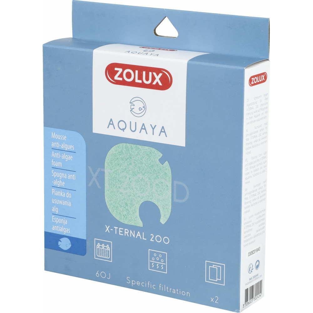 Filtre pour pompe x-ternal 200, filtre xt 200 d mousse anti algues x2. Pour