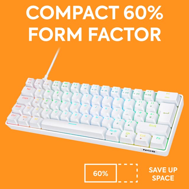 NOS C-450 Mini PRO RGB gaming-tastatur (hvid)