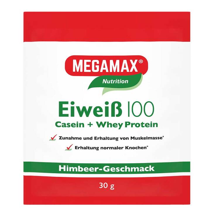 Eiweiss 100 Himbeer Megamax Pulver, 30 g