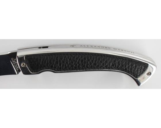 1515 Cuir noir & plaqué rhodium