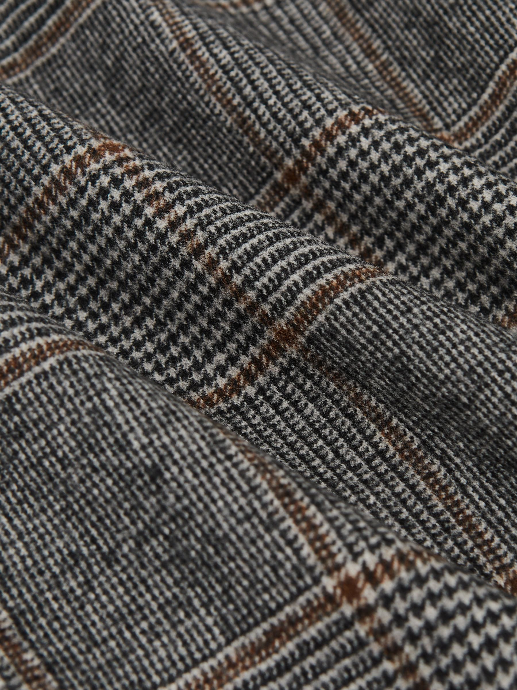 Reiss Jenson Wool Double-Breasted Check Suit Blazer Slim-Fit