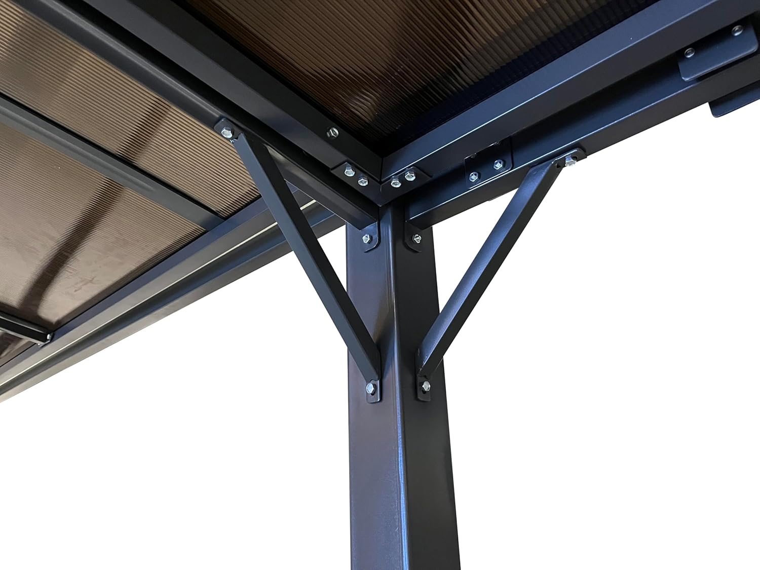 LECO - ausziehbare Jotta 4.0 Pergola 5,38 x 3 m mit Polycarbonat-Dach – anthrazit