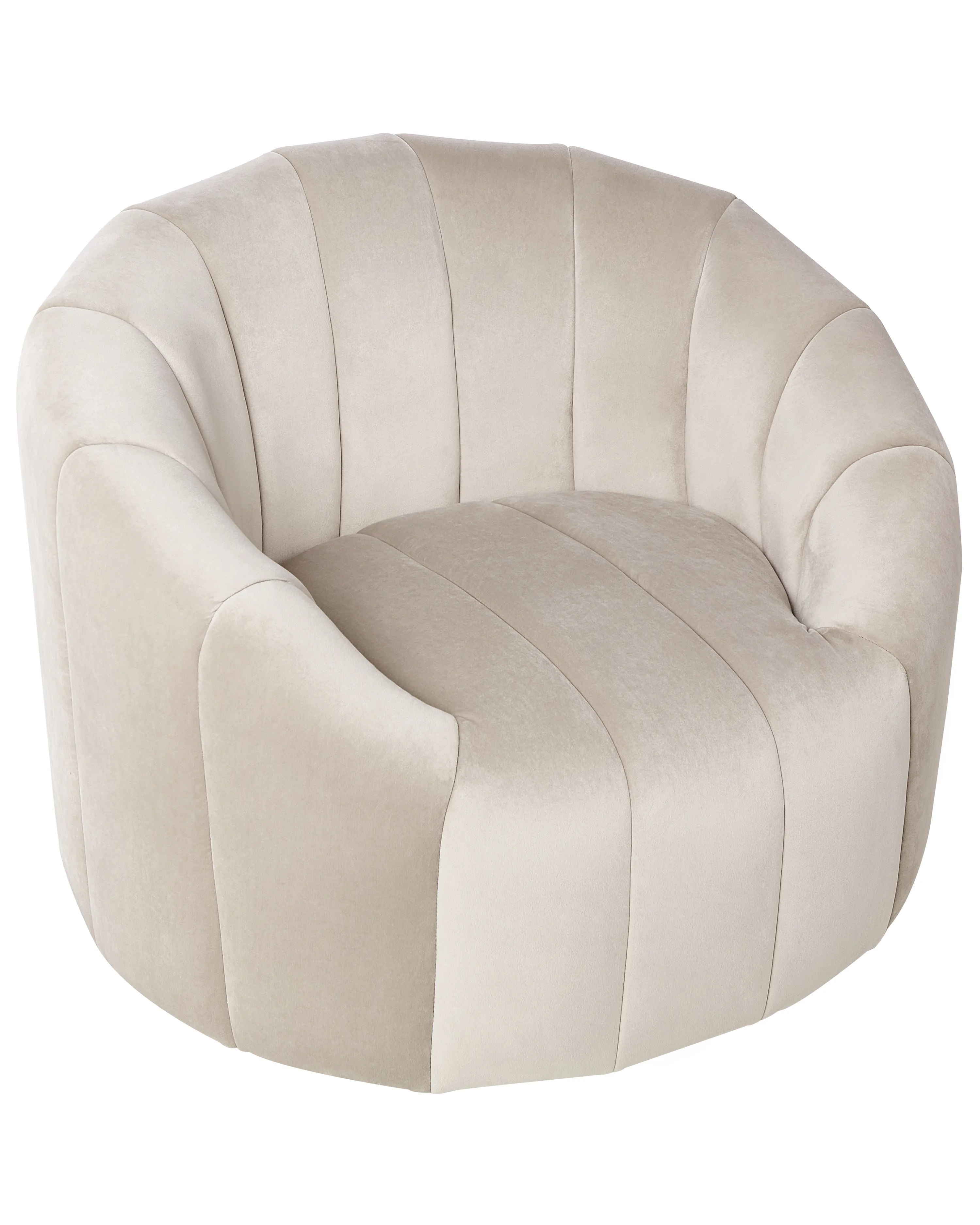 Fauteuil MALUNG Fluweel Beige
