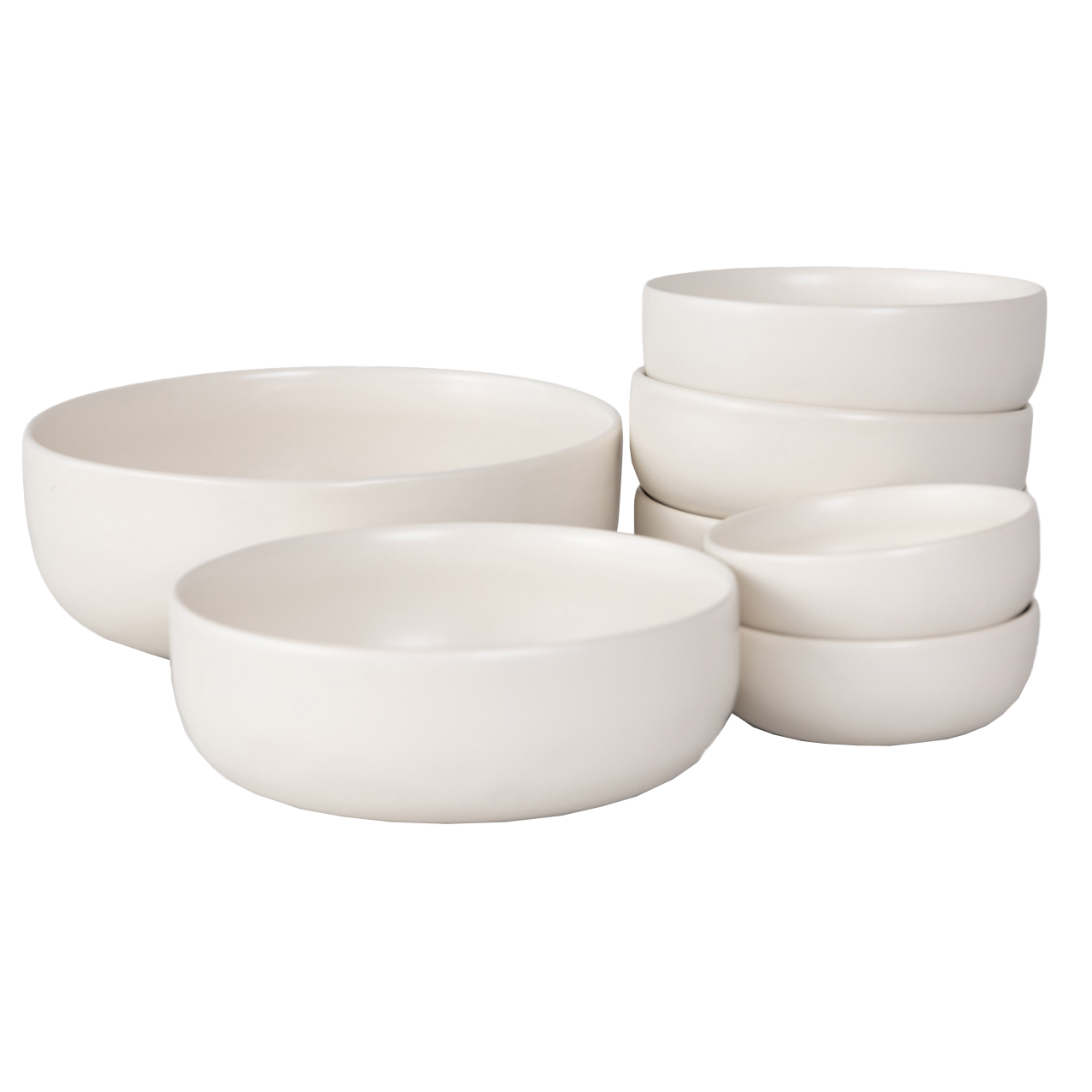 Kom Alva naturel Ø12 cm  - set van 8