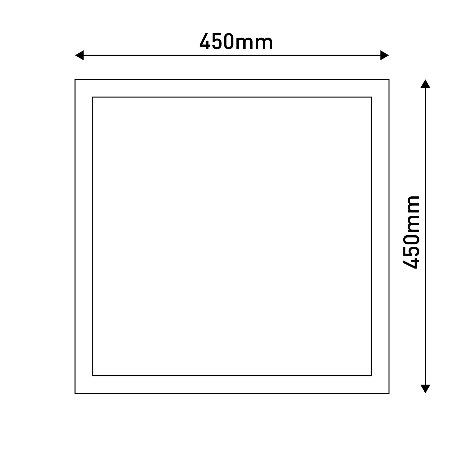 LED-Aufbaupanel NICOLA - weiß - 45x45 cm