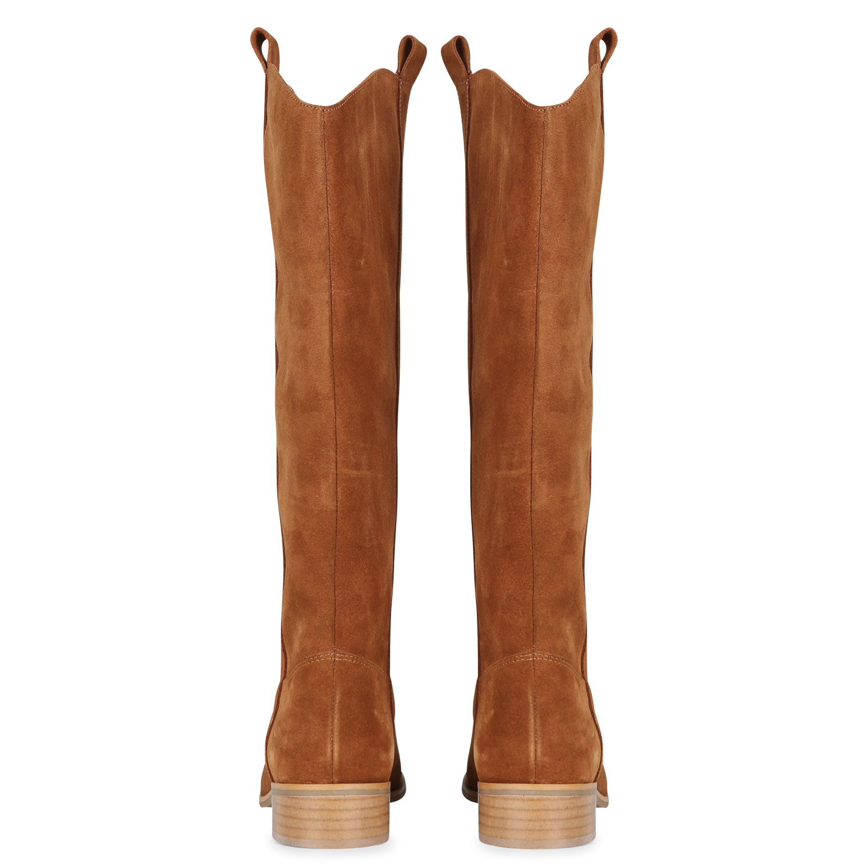 Bottes en cuir velours | Marron