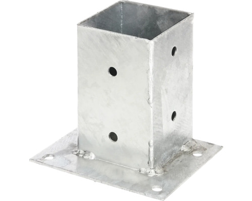 Schroefhuls voor montage op rechte oppervlakken, 91 x 91 x 150 mm, thermisch verzinkt