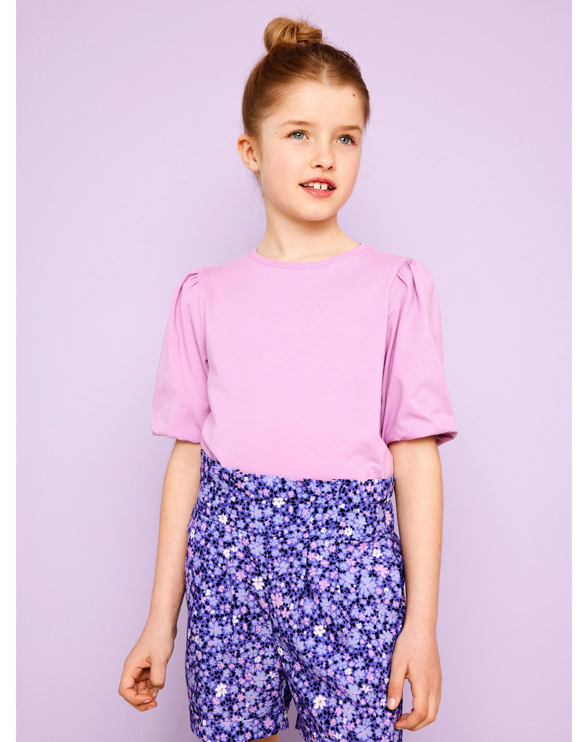 Paperbag-Shorts NKFFANN geblümt in purple opulence
