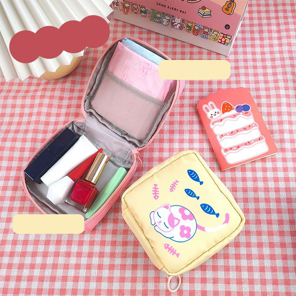 (10x10x4cm) Hygiene Tasche Kosmetik Handtaschen Necessaire Organizer Bag - Lila
