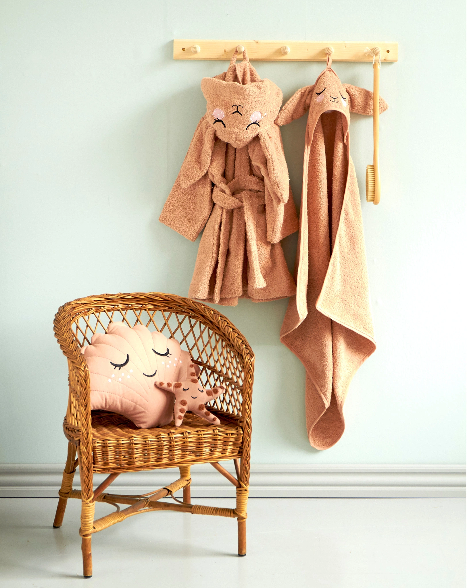 Kapuzen-Handtuch BUNNY (72x72) in rose