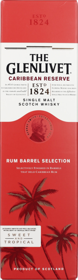 THE GLENLIVET CARIBBEAN RESERVE 70CL
