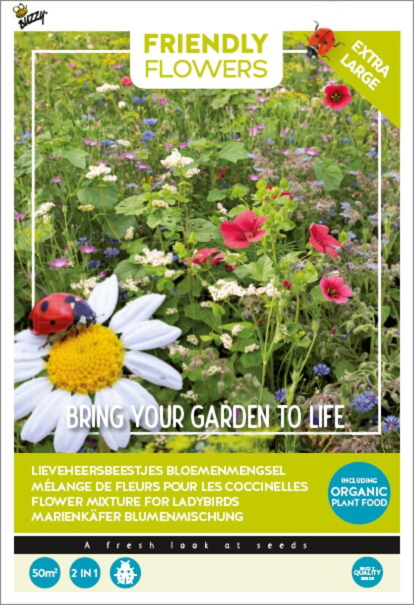 Buzzy Friendly Flowers Mix lieveheersbeestjes 50 m2