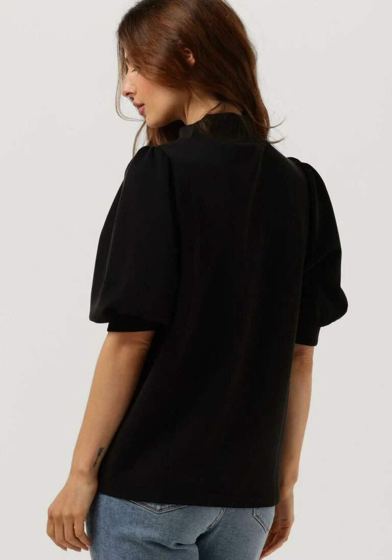 MY ESSENTIAL WARDROBE zwarte my essential wardrobe top the puff blouse